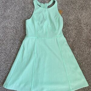 miami Mint Halter Fit-and-Flare Dress